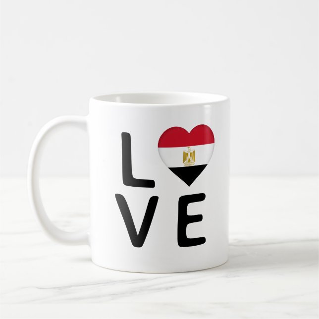 Caneca De Café Amor - Bandeira do Egito (Esquerda)
