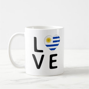Caneca De Café Amor - Bandeira do Uruguai