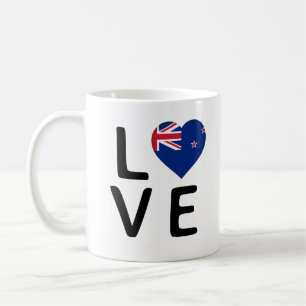 Caneca De Café Amor - Bandeira Nova Zelândia