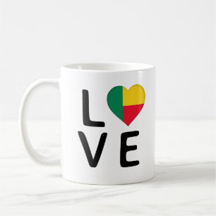Caneca De Café Amor - Benin Flag
