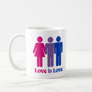 Caneca De Café Amor Bissexual é Amor Masculino