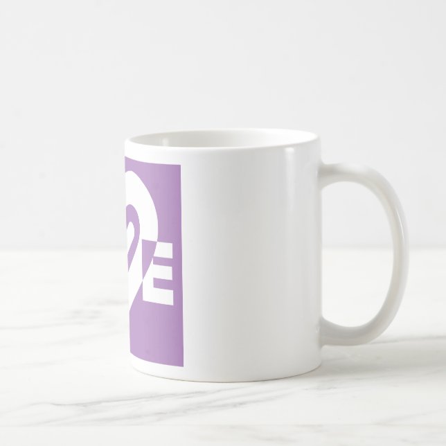 Caneca De Café Amor branco e roxo (Direita)
