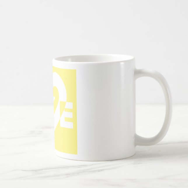 Caneca De Café Amor Branco em Amarelo (Direita)
