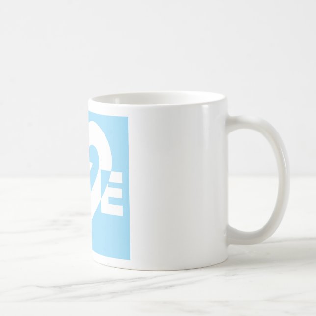 Caneca De Café Amor Branco em Azul (Direita)