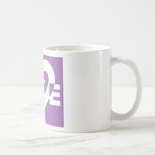 Caneca De Café Amor branco em roxo (Direita)