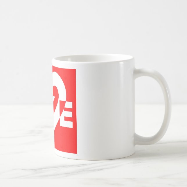 Caneca De Café Amor Branco em Vermelho (Direita)