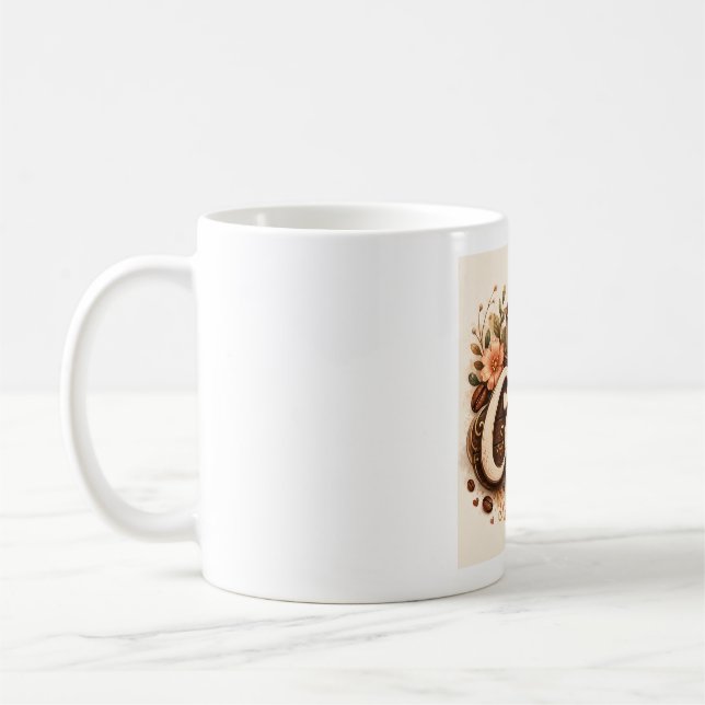 Caneca De Café Amor Café Floral (Esquerda)