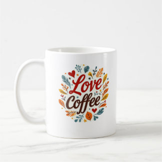 Caneca De Café Amor Café Mug - Café Floral Colorido Lover Gif