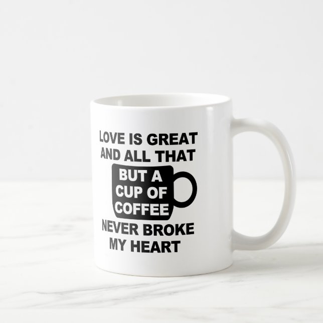 Caneca De Café Amor Café Pausa Meu Coração (Direita)