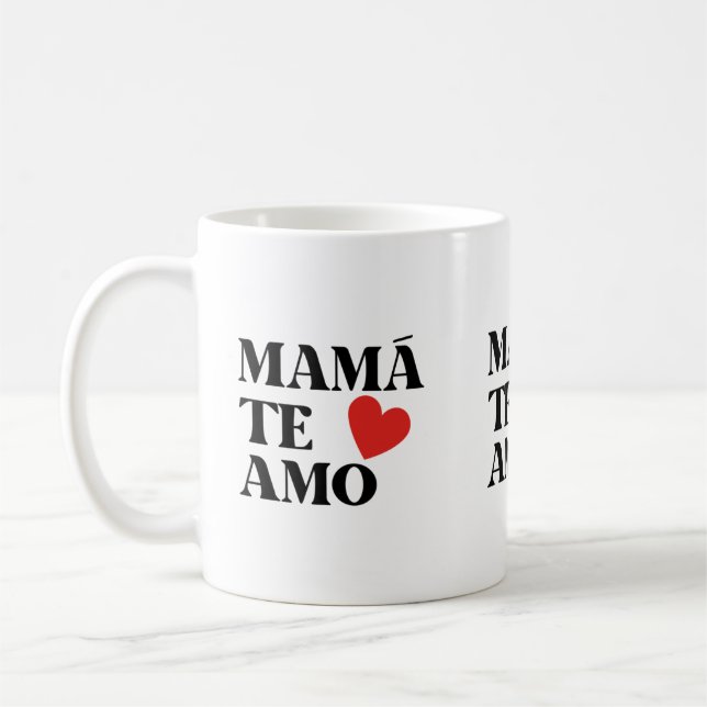 CANECA DE CAFÉ AMOR CARDÍACO DA MAMA TE AMO (Esquerda)