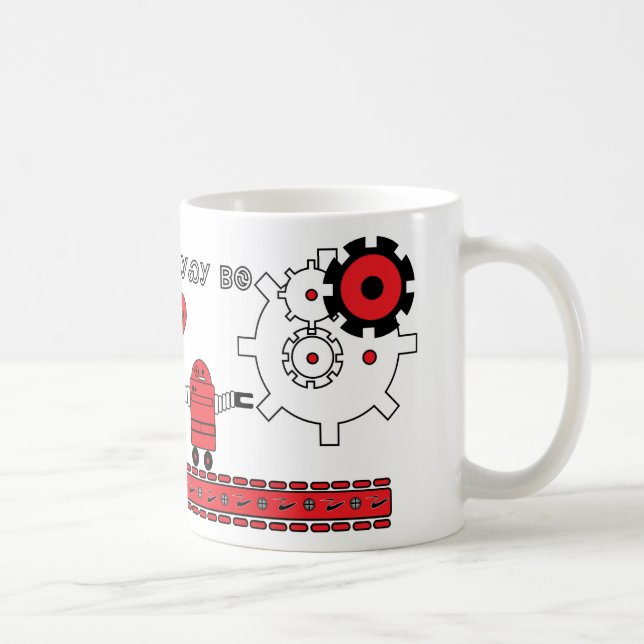 Caneca De Café amor Cherokees dos robôs (Direita)