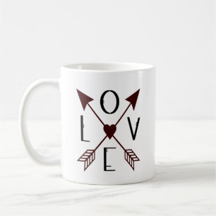 Caneca De Café Amor com Arrows Mug