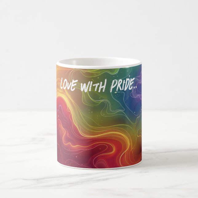 Caneca De Café Amor com Arte Digital do Orgulho (Centro)