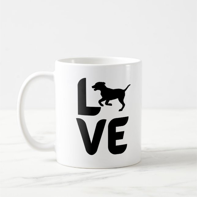 Caneca De Café Amor com Cachorro Correndo (Esquerda)