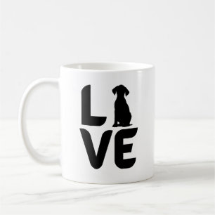 Caneca De Café Amor com Cachorro (Sentado)