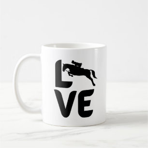 Caneca De Café Amor com Cavalos Pulando como O
