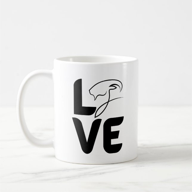 Caneca De Café Amor com Goat como O (Esquerda)