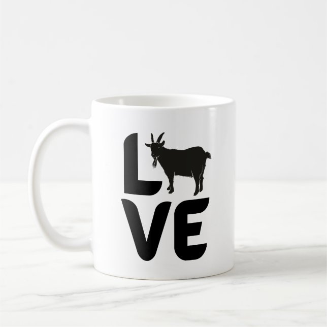 Caneca De Café Amor com Goat como O (Esquerda)