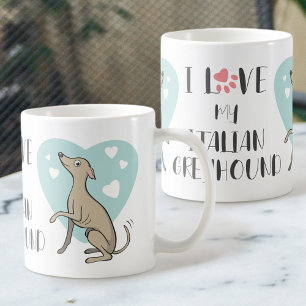 Caneca De Café Amor Coração Cachorro Cortês Irritado