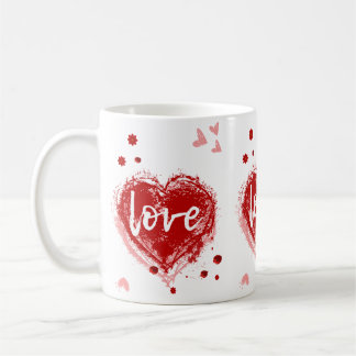 Caneca De Café Amor Coração Em Dia de os namorados Vermelho
