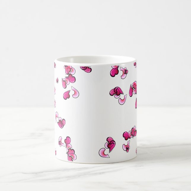 Caneca De Café Amor Corações para Sempre (Centro)