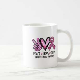 Caneca De Café Amor Cura Fita Rosa Fita Cancer Sensibilização