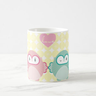 Caneca De Café AMOR DA CORUJA:: menina macia + menino