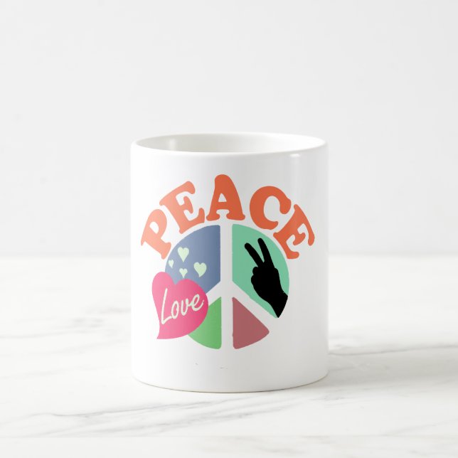 Caneca De Café Amor da paz (Centro)