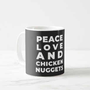CANECA DE CAFÉ AMOR DA PAZ E NUGETS DE GALINHA - SARCÁSTICO