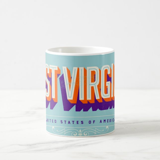 Caneca De Café AMOR da Virgínia Ocidental EUA (Centro)