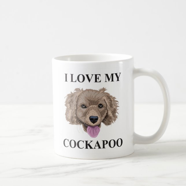 Caneca De Café Amor de Cockapoo (Direita)