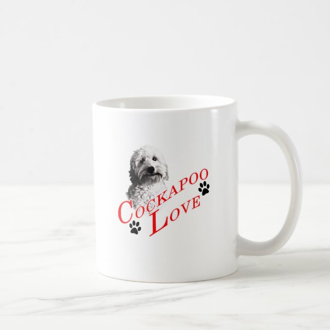 Caneca De Café Amor de Cockapoo (Direita)