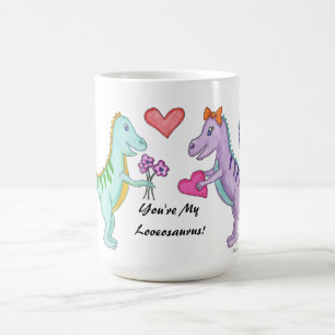 Caneca De Café Amor de Dinossauro