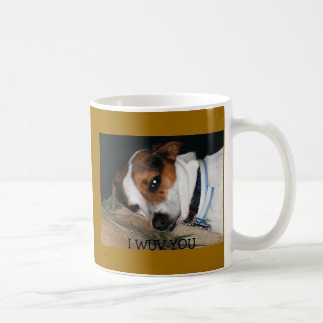 Caneca De Café Amor de Jack Russell (Direita)