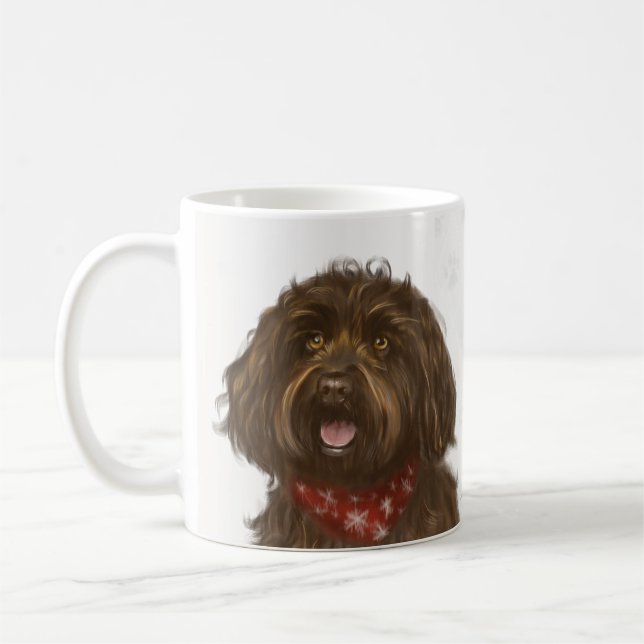 Caneca De Café Amor de Labradoodle do © de Darcey Austalian (Esquerda)