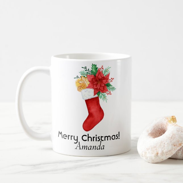 Caneca De Café Amor de Natal (Com Donut)