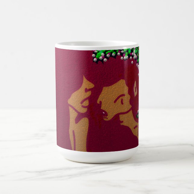 Caneca De Café Amor de Natal Psicodélico (Centro)