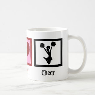 Caneca De Café Amor de paz de Cheerleader bonito