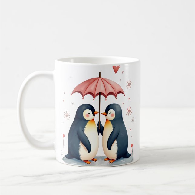Caneca De Café Amor de Pinguim (Esquerda)