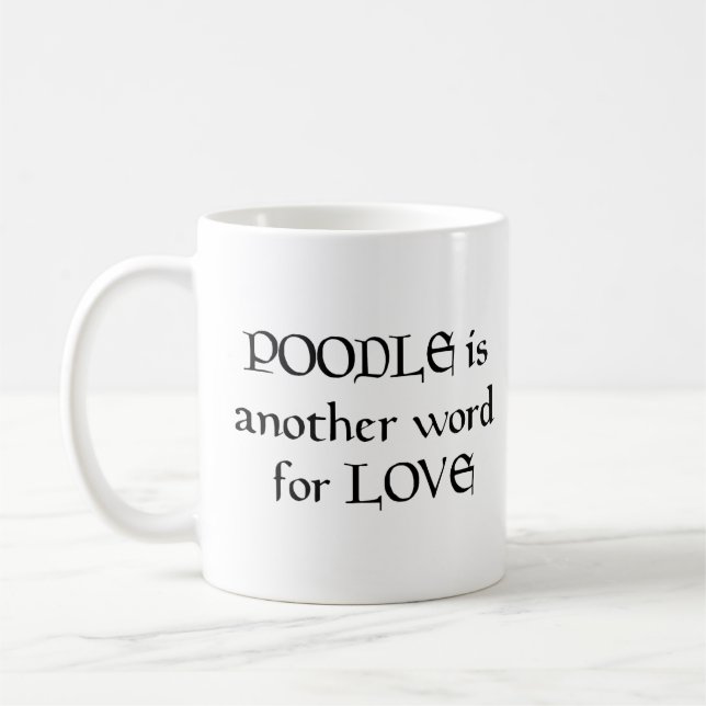 Caneca De Café Amor de Poodle (Esquerda)