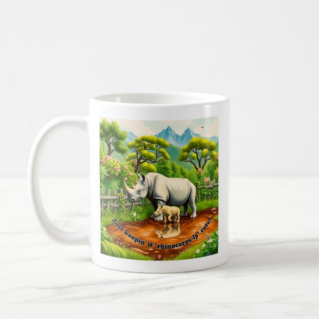 Caneca De Café Amor de Rinoceronte (Esquerda)