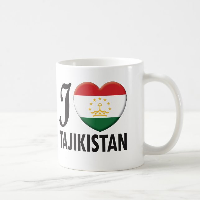 Caneca De Café Amor de Tajikistan (Direita)