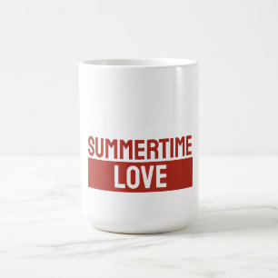 Caneca De Café Amor de Verão Minimalista Moderno Simples Vermelho