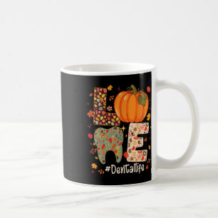 Caneca De Café Amor Dentista Dentista Dentista Da Pumpkin Vida De