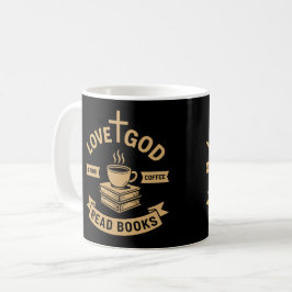 Caneca De Café Amor Deus Beba Café Lê Livros Cristão