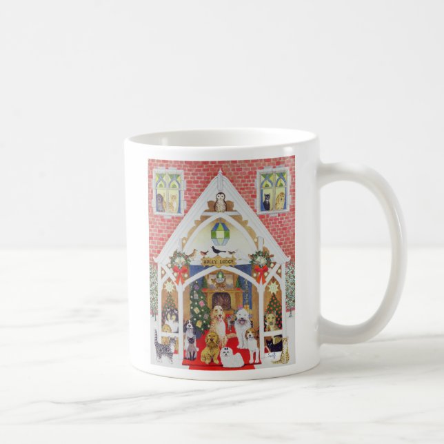 Caneca De Café Amor do alojamento do azevinho (Direita)