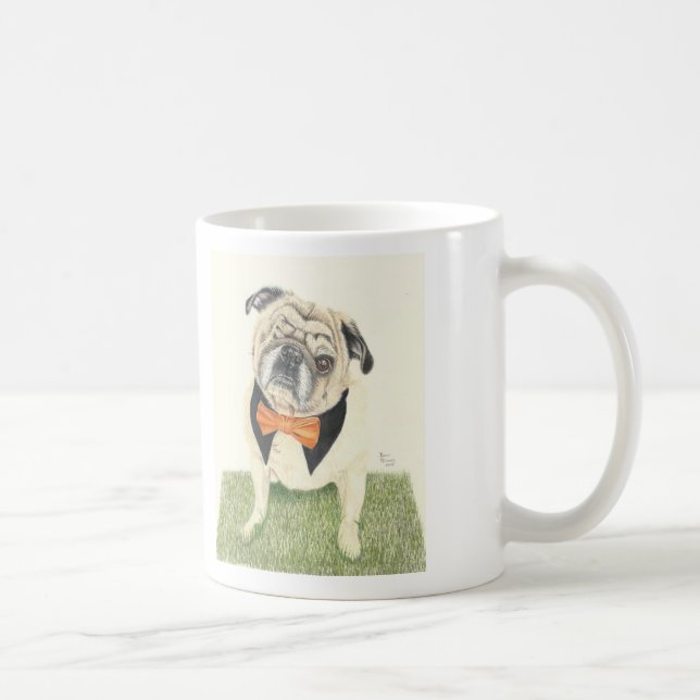Caneca De Café Amor do amigo o Pug (Direita)
