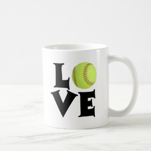 Caneca De Café Amor do softball