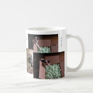 Caneca De Café Amor dos gatos a ajudar a agredir