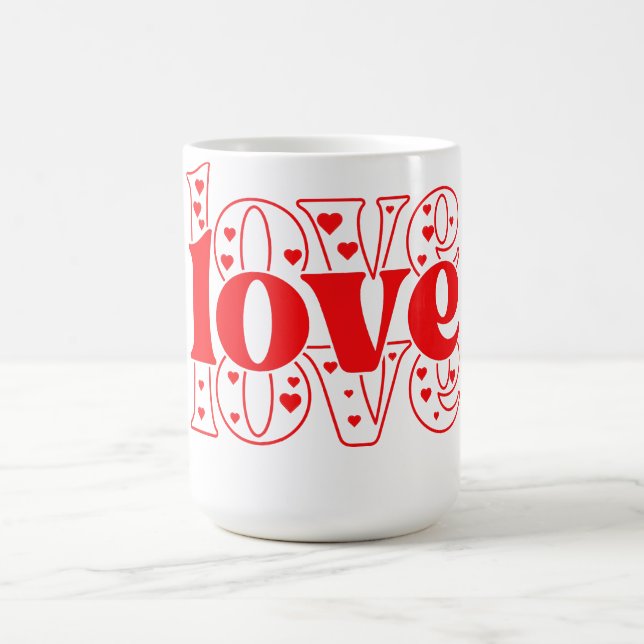 Caneca De Café Amor e Corações (Centro)